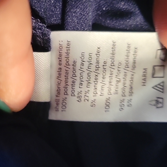 Venus Women's Navy Blue Guipure Lace Tiered Maxi - Picture 9 of 9